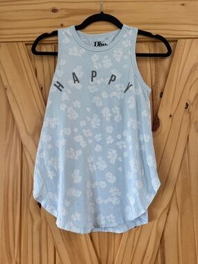 Diva Light Blue Floral 'Happy' Tank